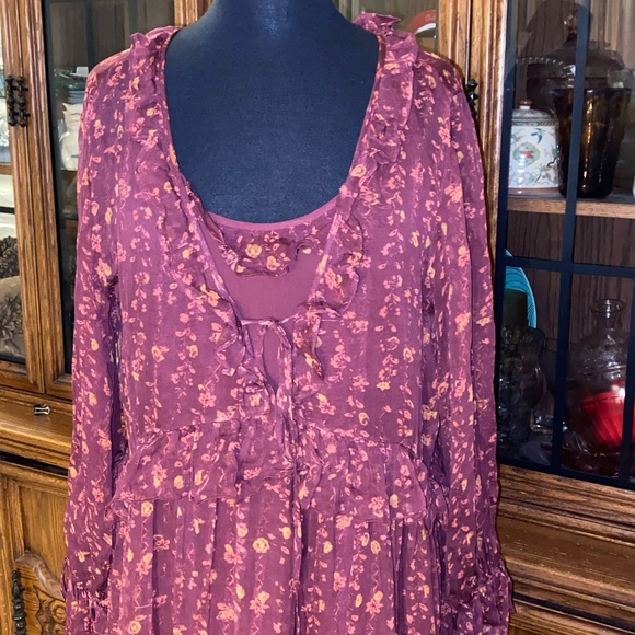 Sundance Dresses New Sundance Catalog Lettie Romance Wine Rayon